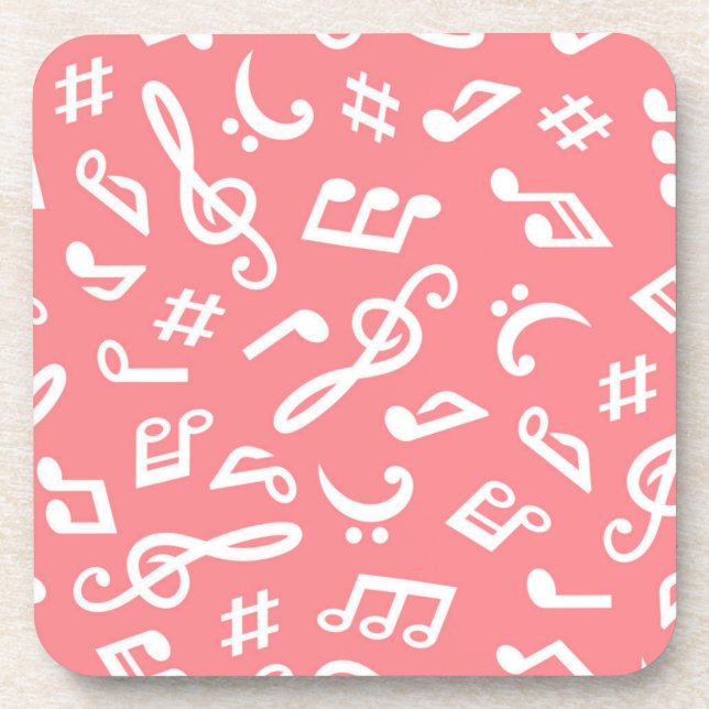 Music pattern beverage coaster (Front)