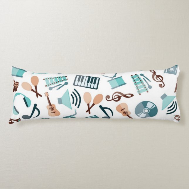 Music pattern body pillow (Front)