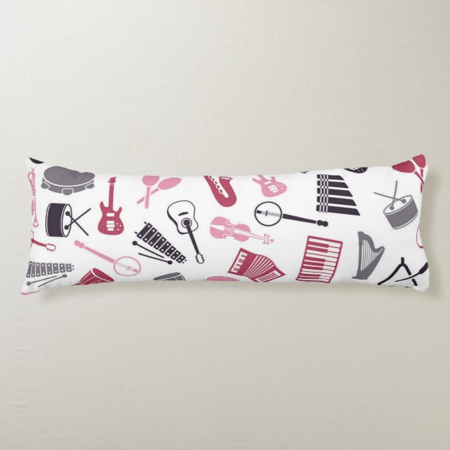 Music pattern body pillow (Front)