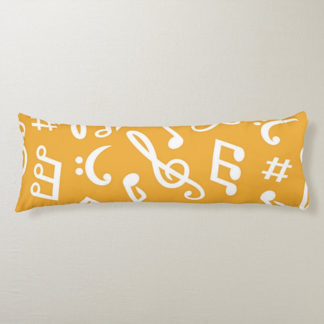 Music pattern body pillow (Front)