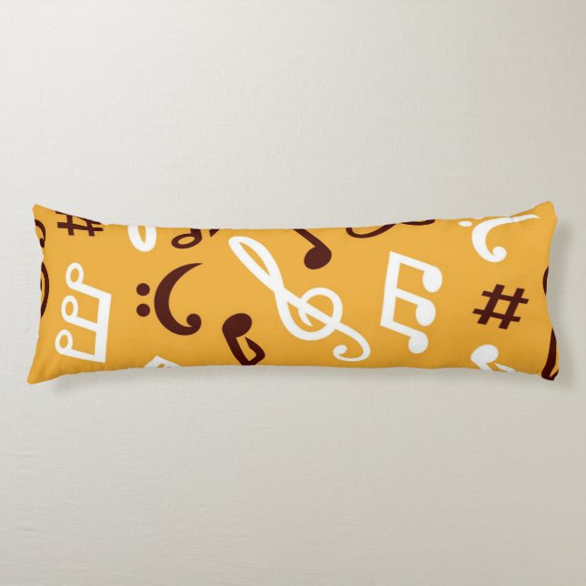 Music pattern body pillow (Front)