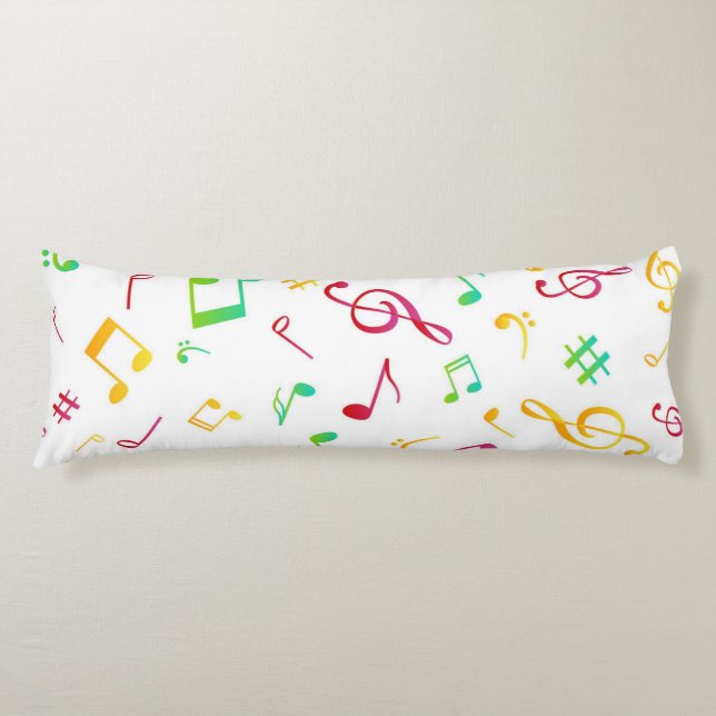 Music pattern body pillow (Front)