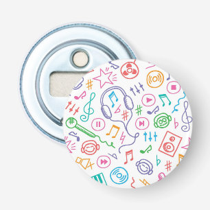 Music pattern bottle opener