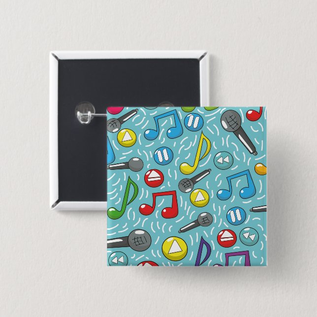 Music pattern button (Front & Back)