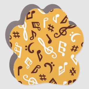 Music pattern car magnet