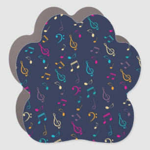 Music pattern car magnet
