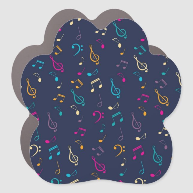 Music pattern car magnet (Front)