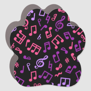 Music pattern car magnet