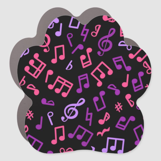 Music pattern car magnet (Front)