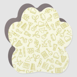 Music pattern car magnet