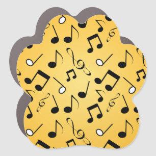Music pattern car magnet