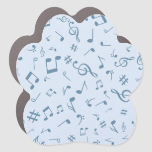 Music pattern car magnet