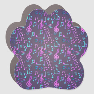 Music pattern car magnet