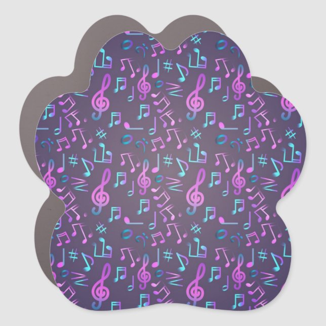 Music pattern car magnet (Front)