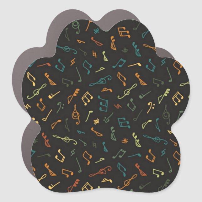Music pattern car magnet (Front)