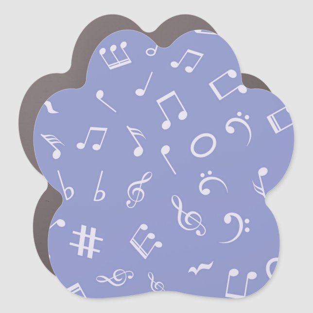 Music pattern car magnet (Front)