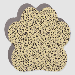 Music pattern car magnet