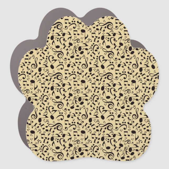 Music pattern car magnet (Front)