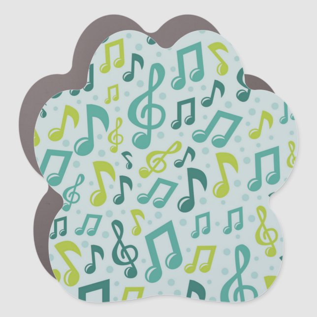 Music pattern car magnet (Front)