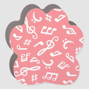 Music pattern car magnet