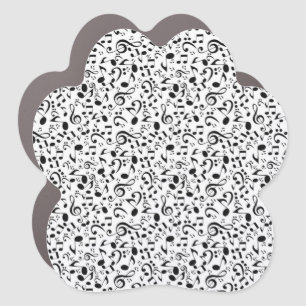 Music pattern car magnet