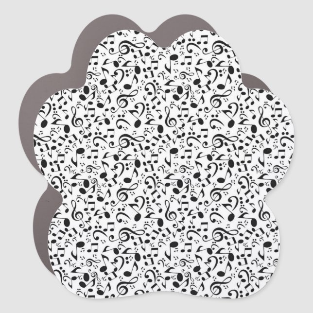 Music pattern car magnet (Front)