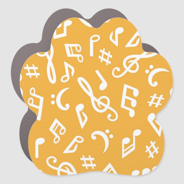 Music pattern car magnet (Front)