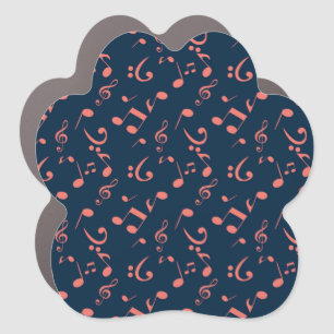 Music pattern car magnet