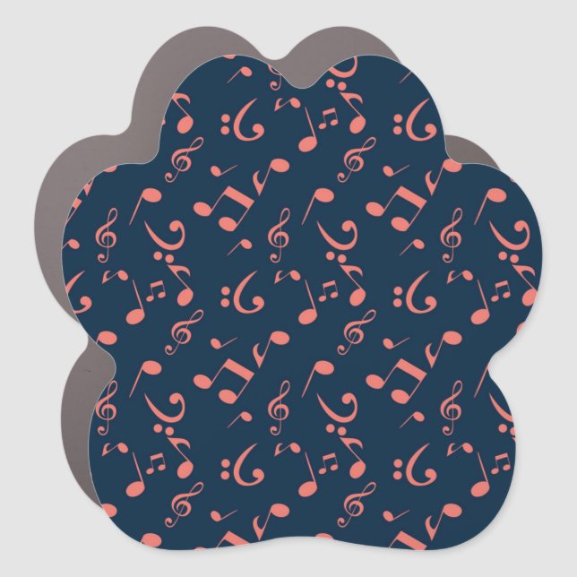 Music pattern car magnet (Front)