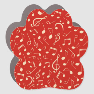 Music pattern car magnet