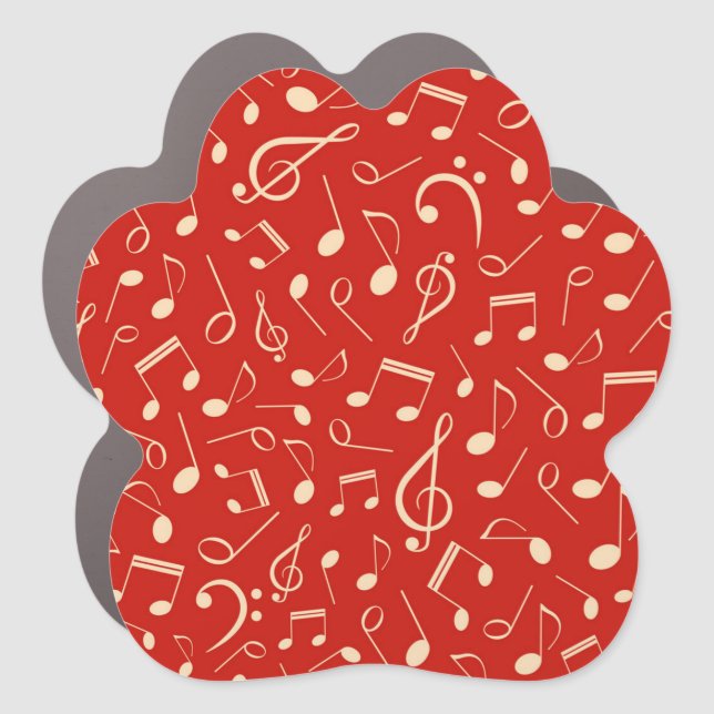 Music pattern car magnet (Front)