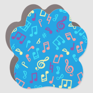 Music pattern car magnet