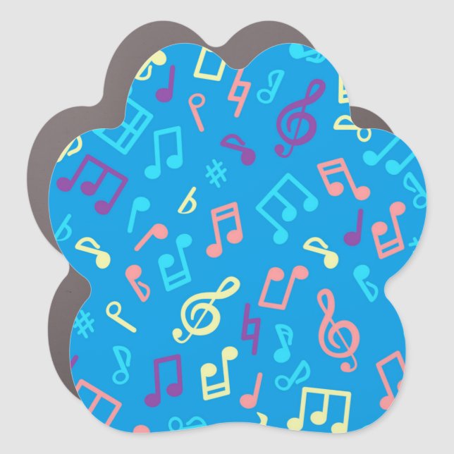 Music pattern car magnet (Front)