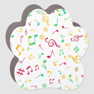 Music pattern car magnet
