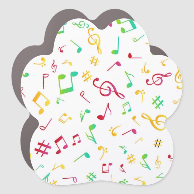 Music pattern car magnet (Front)