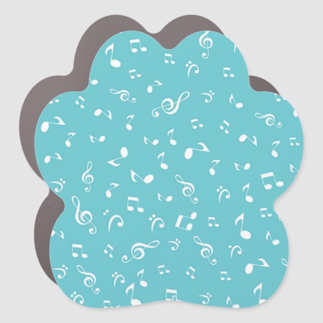 Music pattern car magnet (Front)