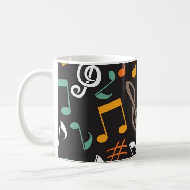 Music pattern coffee mug (Left)