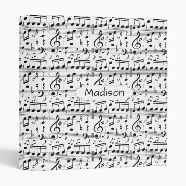 Music Pattern custom name binders (Front/Spine)