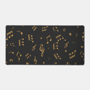 Music pattern desk mat