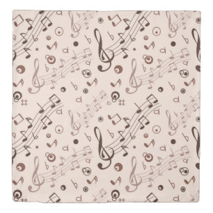 Music pattern duvet cover