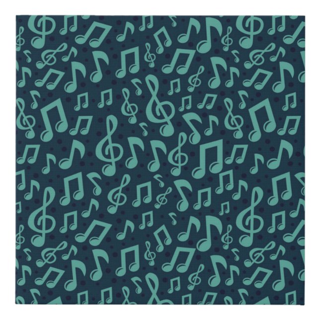 Music pattern faux canvas print (Front)
