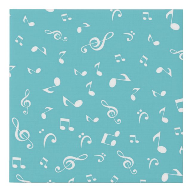 Music pattern faux canvas print (Front)