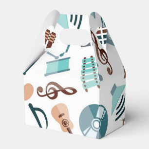 Music pattern favor boxes