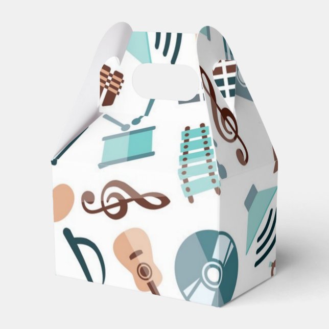 Music pattern favor boxes (Front Side)