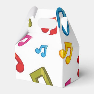 Music pattern favor boxes
