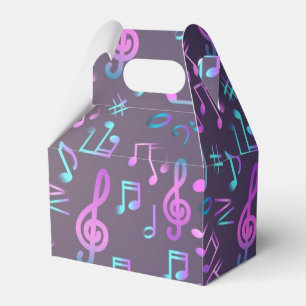 Music pattern favor boxes