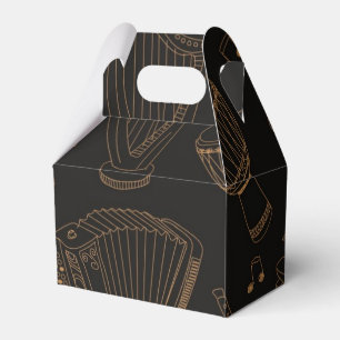 Music pattern favor boxes