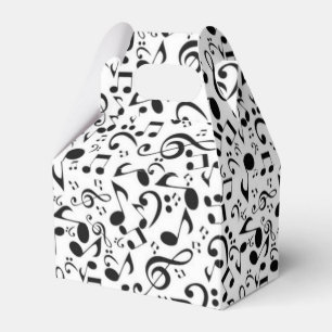 Music pattern favor boxes