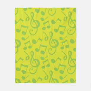 Music pattern fleece blanket