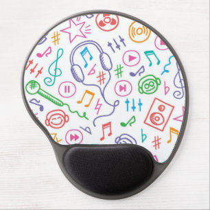 Music pattern gel mouse pad